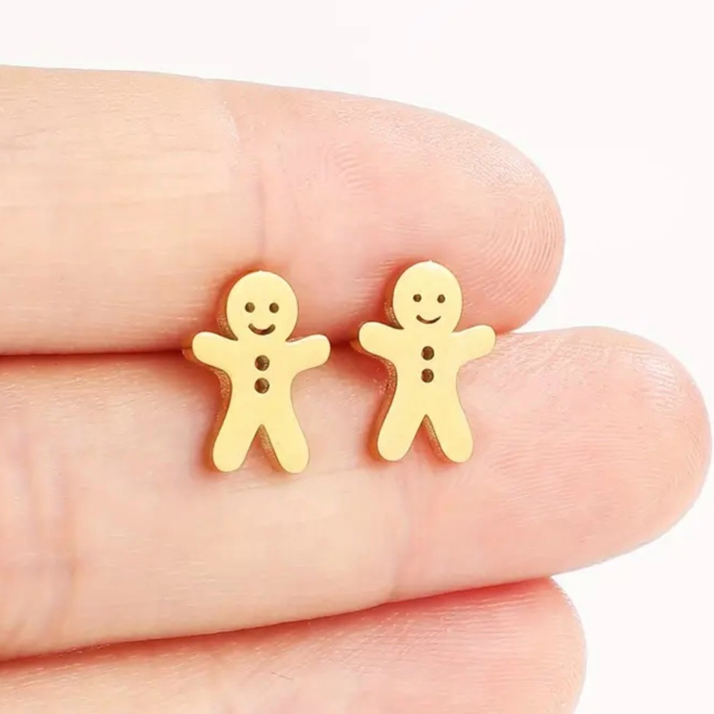 Gingerbread Man Earrings